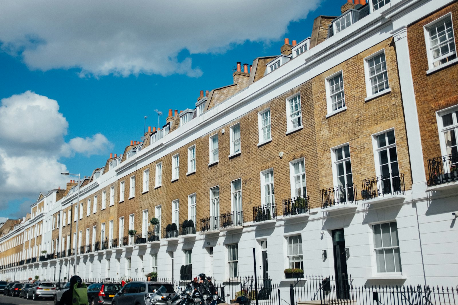 A street of terraced homes